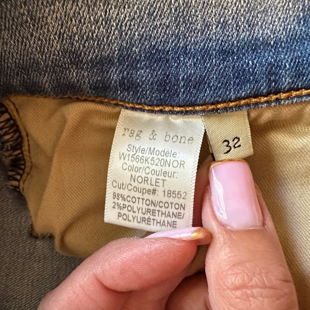 NWT Rag & Bone Norlet High Rise Ankle Skinny jeans Size 32 Retail $225 - Picture 8 of 8